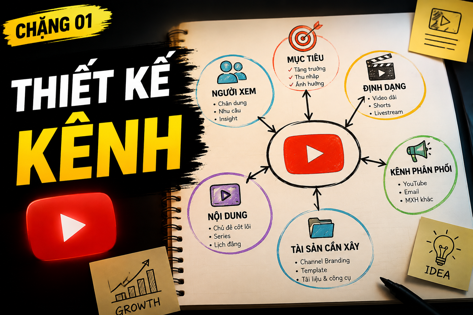 Mind map YouTube - demo cho chặng 1